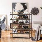 Simple Houseware 5-Tier Shoe Rack Storage Organizer, Bronze