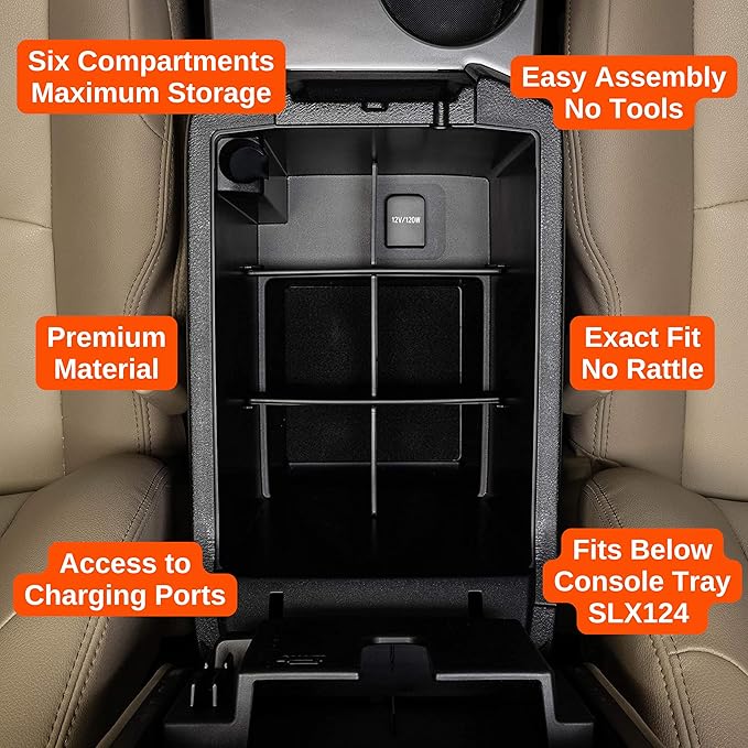 Vehicle OCD - Center Console Organizer for Toyota 4Runner (2010-2024) - Made in USA - SLX112