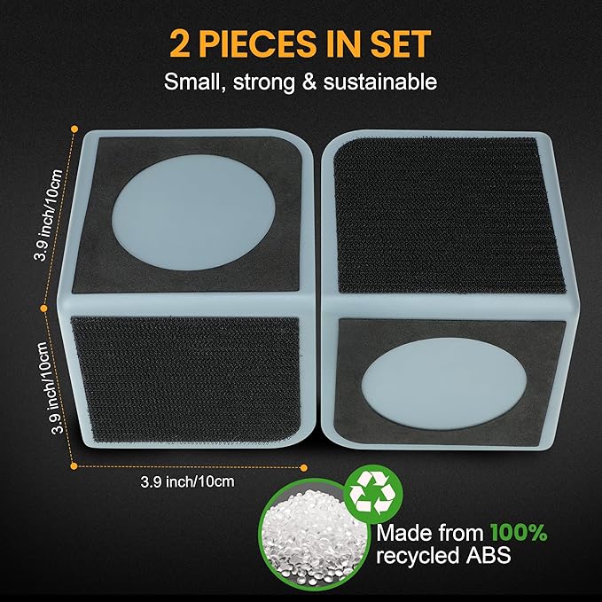 XING WEI Trunk Organizer Blocks, 2 Pack Black Car Trunk Organizer Blocks, Trunk Velcro Organizer for Wool & Plastic Trunk