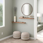 Ballucci Floating Shelves, 36" Wood Wall Shelf Set of 2, with Invisible Brackets for Bathroom, Living Room, Bedroom, Kitchen,