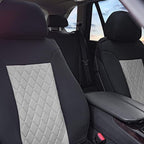 FH Group Car Seat Cover Cushion - 2 Pack Seat Covers for Cars Trucks SUV, Gray Black Neosupreme Car Seat Cushions, Waterproof
