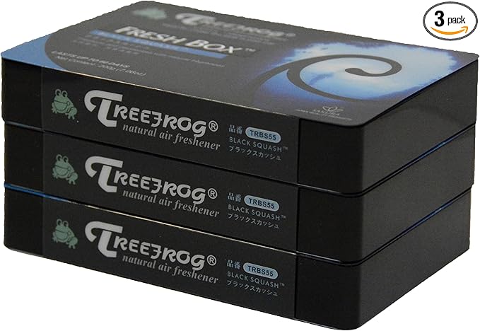 Treefrog Xtreme Fresh Air Freshener Black Squash Scent 3 Packs