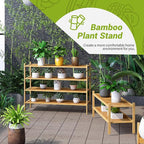 BMOSU 2-Tier Bamboo Extended Shoe Rack Premium Stackable Shoe Shelf Storage Organizer for Hallway Closet Living Room Entryway
