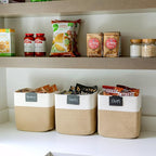 NaturalCozy Storage Cubes 11 Inch Cotton Rope Woven Baskets for Organizing, 3-Pack | Cube Storage Bin | Square Storage Basket