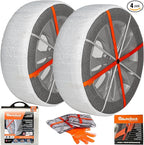 AutoSock Passenger Vehicle Snow Socks for Tires, HP870 - Car Sock Tire Traction Device for Snow, Ultimate Chain Alternative f