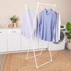 Household Essentials Valet Folding Clothes Rack, Strong Metal X-Frame, Chic Design, Great for Guest and Dressing Rooms, Porta