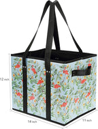 Foraineam Reusable Grocery Bags Set Durable Heavy Duty Tote Bag Collapsible Grocery Shopping Box Bag with Reinforced Bottom