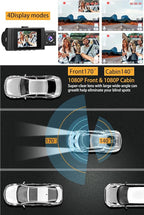 Dual Dash Cam Front and Inside FHD 1080P Dash Camera for Cars Dashcams for Cars with Infrared Night Vision, Car Camera Drivin
