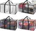 ClearSpace Heavy Duty Moving Bags or Storage Bags – Clear Storage Bins with Lids, Large Moving Boxes with Backpack Straps & Z