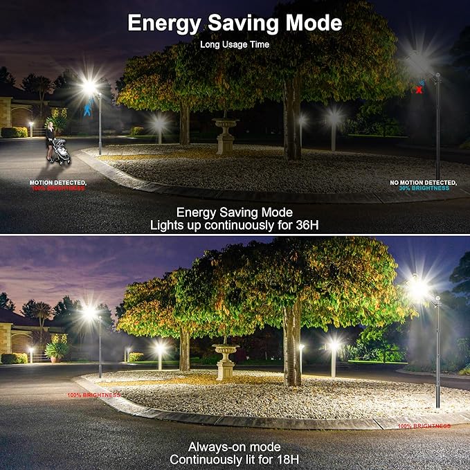 12000W Utral-large Solar Street Lights Outdoor LED Solar Street Light with Motion Detection, Dusk to Dawn, Weatherproof, Ideal for Security Lighting in Driveways and Commercial Parking Lot, Yard