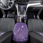 CAR PASS Bling Rhinestone Diamonds Car Seat Covers Leather Shining Rhinestone Car Floor mats Carpet with Anti-Slip Nibs Spark