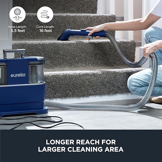 EUREKA Portable Carpet and Upholstery Cleaner, Spot Cleaner for Pets, Stain Remover for Carpet, Area Rugs, Upholstery, Coache