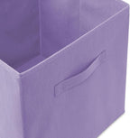 Casafield Set of 6 Collapsible Fabric Cube Storage Bins, Lavender - 13" Foldable Cloth Baskets for Shelves, Cubby Organizers 