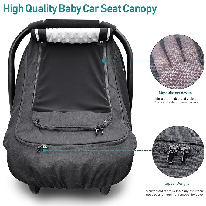 Waterproof Baby Car Seat Cover，YVMVDV Patented Cold Weather Carseat Cover for Babies,Infant Car Seat Cover Canopy for Boy Gir
