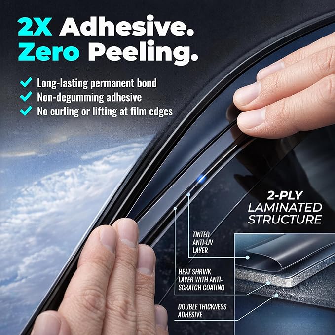Car Window Tint BLACKGLASS IX® Professional Quality Film Tinting Roll for Car, Van & Vehicles (70% VLT, 20ft x 2ft, 2 Ply, Light Smoke) Solar, Glare and Privacy with Installation Instructions
