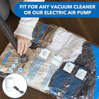 Vacuum Storage Bags With Electric Pump, Space Saver Sealer Bags,Vacuum seal bags for clothing, Pillows, Comforters, Blankets,