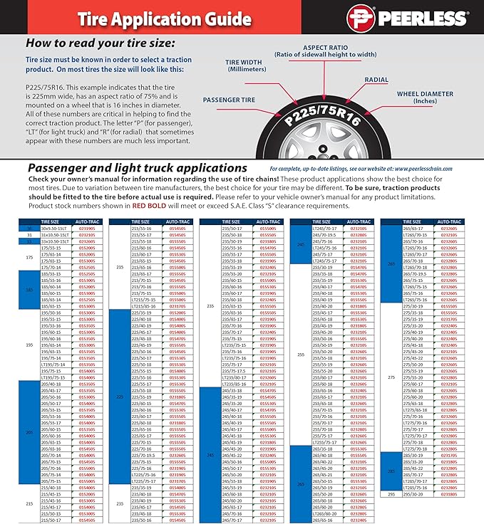 SCC 0154705 Auto-Trac Tire Traction Chain - Set of 2