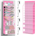 PAULONE 10-Pocket Multi-Use Over the Door Organizer, Heavy Duty 95lbs Capacity with Breathable Mesh, Versatile Hanging Storag