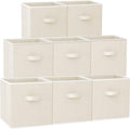 Criusia Storage Cubes - 11 Inch Heavy Duty Fabric Storage Bins for Shelves Closet Cube Organizer - 8 Pack Collapsible Cube St