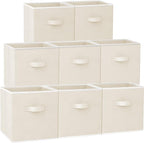 Criusia Storage Cubes - 11 Inch Heavy Duty Fabric Storage Bins for Shelves Closet Cube Organizer - 8 Pack Collapsible Cube St