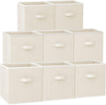 Criusia Large Storage Cubes - 13 Inch Heavy Duty Fabric Storage Bins for Shelves Closet, Cube Organizer - 8 Pack Collapsible 