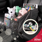 Lusso Gear Car Seat Organizer for Front or Backseat - Great for Adults & Kids, Features 9 Storage Compartments for Toys, Map