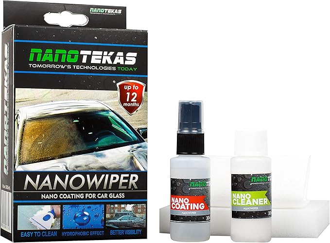 Glass Coating Nanotekas Nano Wiper | Windshield Coating Glass Guard and Protect Hydrophobic Window Rain Repellent Spray