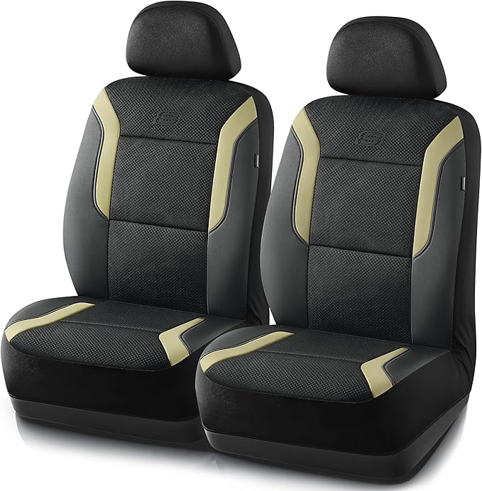 Skechers Memory Foam Car Seat Covers, Air Cool Mesh Thick Seat Covers,Car Seat Covers Front Seats Airbag Compatible, Automoti
