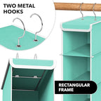 Simple Houseware 10 Shelves Hanging Shoes Organizer Holder for Closet, Turquoise