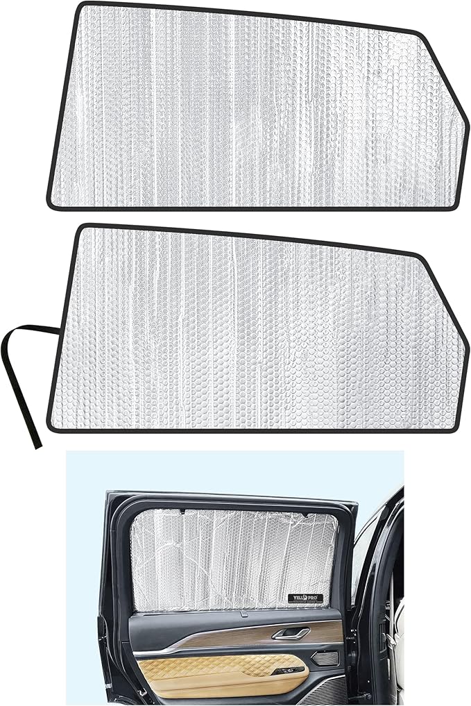 YelloPro Side Window Rear Seat 2nd Row Sunshade (Set of 2) Custom Fit for 2021 2022 2023 2024 2025 2026 Jeep Grand Cherokee L, Laredo, Altitude, Limited, Overland, Summit, Summit Reserve, SUV