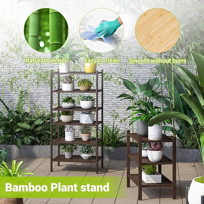 BMOSU 3-Tier Bamboo Small Shoe Rack Premium Stackable Shoe Shelf Storage Organizer for Hallway Closet Living Room Entryway Or