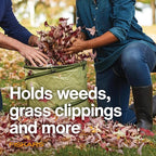 Fiskars Kangaroo Collapsible Spring Up Garden Bag for Yard Waste, Grass, Branches & Weeds, Tear & Mildew Resistant Vinyl-Coat