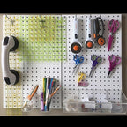 Azar Displays 771620-WHT Plastic Pegboard for Wall Organization - Garage Tool Organizer Wall Mount (Pack of 2) - 1-Sided Dura