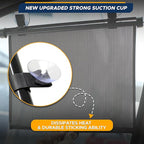 EcoNour Car Window Shades for Baby (2 Pack) - Upgraded | Shades for Side Window | Comes with Enhanced Suction Cups & Large Clips for Durability | Baby Car Accessories (15" x 17")