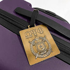 Omega Psi Phi Paraphernalia - Official Vendor - Luggage Tags - Set of 2 - Greek Letters and Shield
