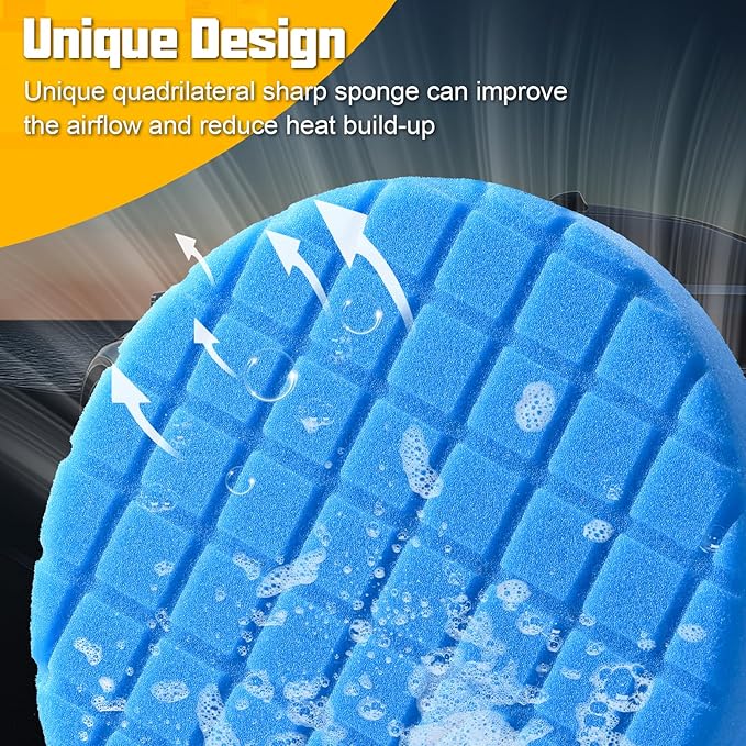 8 Pcs Buffing Polishing Pad, 6.5 Inch Buffing Pads, Compound Buffing Sponge Pads & Woolen Pads Cutting Polishing Pad Kit for Car Buffer Polisher