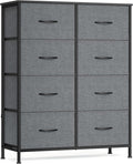SONGMICS BELLAH Collection - Dresser for Bedroom, Chest of Drawers, Storage Organizer Unit, Closet, Entryway, Steel, 8 Drawer