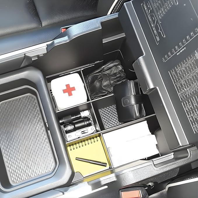 Vehicle OCD - Lower Center Console Organizer for RAM 1500/2500/3500 (2019-2026) (Longhorn and Limited models ONLY) - Made in USA - SLX162