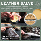 Otter Wax Leather Care Kit | 100% All-Natural Leather Care Products | Made In The USA | Includes Saddle Soap & Leather Salve 