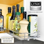 LYNK PROFESSIONAL® Pull Out Spice Organization for Cabinets - 6-3/8 inch Wide – Spice Rack for Inside Cabinets, Slide Out Spi
