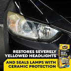 Meguiar's Heavy Duty Headlight Kit,This Headlight Restoration Kit Includes Headlight Cleaner, Ceramic Protection, Drill Backi