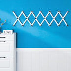 SKOLOO Hat Rack for Wall with 20 Hooks, Solid Wooden, Modern, Expandable Coat Rack Wall Mount for Coats, Hats, Bags, Baseball