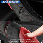 Skechers Steering Wheel Cover,Memory Foam Car Steering Wheel Cover,14.5-15inch Anti-Slip Safety Comfortable Desgin, Universal