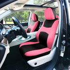 FH Group Car Seat Covers Full Set Cloth - Universal Fit,Automotive Seat Covers,Low Back Front Seat Covers,Airbag Compatible,S