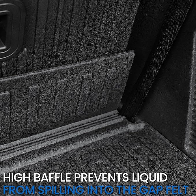 Floor Mats Cargo Mat for 2018-2024 Ford Expedition 7 Seats Captain Chairs(Not for Max Model), All Weather TPE Cargo Liner Backrest Mats Door Sill Protectors Car Accessories (Floor Mats Set)