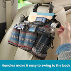 High Road SwingAway Front Seat Car Organizer for Daily Driving Essentials with Side Bottle and Cup Holders