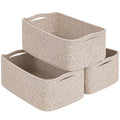 Goodpick Storage Baskets, 13 x 8 x 5 in, Closet Shelf Organizers for Gifts Empty Baskets for Shelves Dog Toy Basket Woven Bas