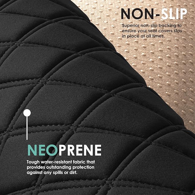 FH Group Car Seat Cushion Neosupreme Automotive Seat Cushions - Universal Fit, Rear Car Seat Cushion, Car Seat Cushions With 