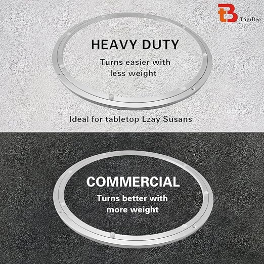 TamBee 10 Inch Lazy Susan Bearing Base - 150lb Capacity Aluminum Heavy Duty Lazy Susan Turntable Mechanism Kit for Smooth Rot