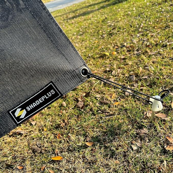 RV Awning Side Shade 9'X7',Black Mesh RV Awning Sun Shade Screen,Universal Trailer Sunshade Screen with Complete Kits,Improves Shadow and Privacy.